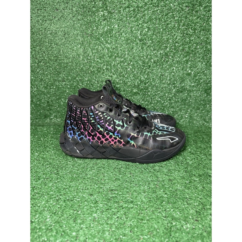 PUMA TMNT MB.01 Lamelo Ball Youth Kids Size 6 Black‎ Multicolor Basketball Shoes
